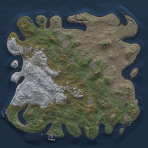 Thumbnail Rust Map: Procedural Map, Size: 4500, Seed: 2063452409, 19 Monuments