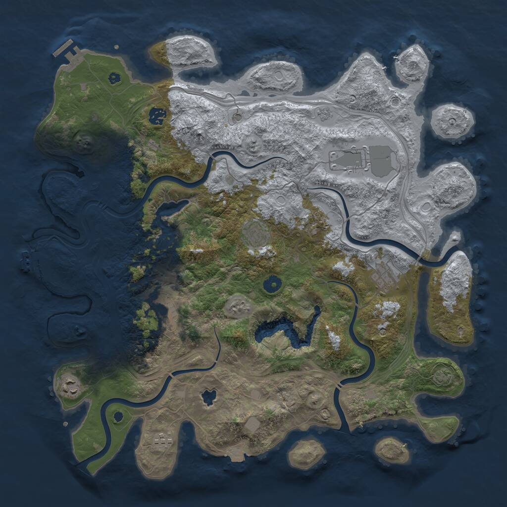 Rust Map: Procedural Map, Size: 4300, Seed: 30030058, 14 Monuments