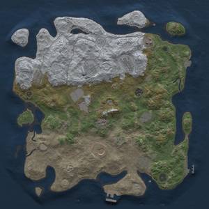 Thumbnail Rust Map: Procedural Map, Size: 4000, Seed: 1619366142, 19 Monuments