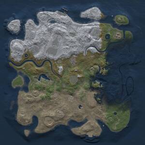 Thumbnail Rust Map: Procedural Map, Size: 4000, Seed: 1619366142, 15 Monuments