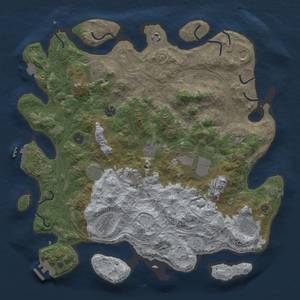 Thumbnail Rust Map: Procedural Map, Size: 4250, Seed: 744551309, 19 Monuments