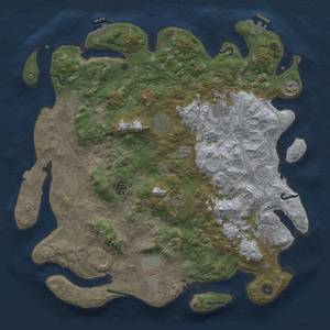 Thumbnail Rust Map: Procedural Map, Size: 4500, Seed: 74771, 19 Monuments