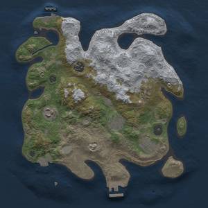 Thumbnail Rust Map: Procedural Map, Size: 3000, Seed: 21596, 12 Monuments