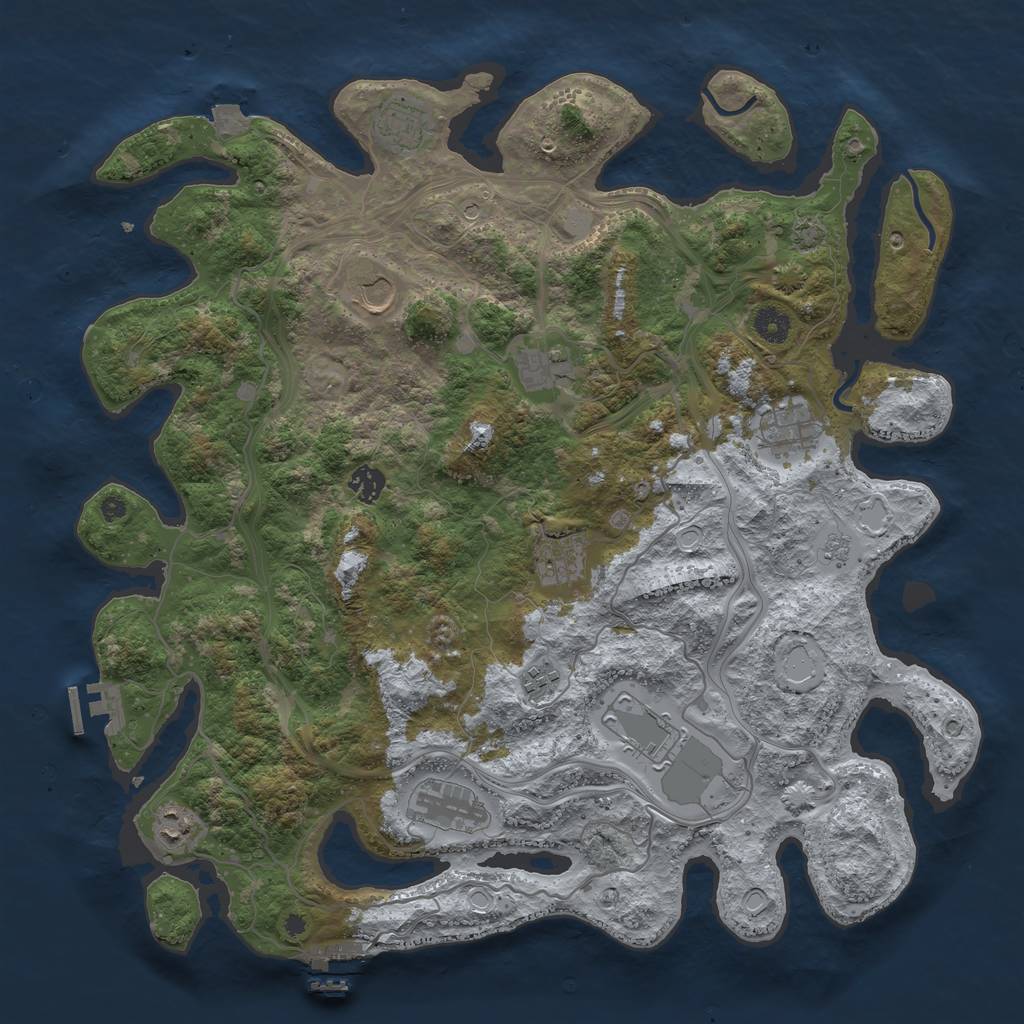 Rust Map: Procedural Map, Size: 4250, Seed: 31873, 18 Monuments