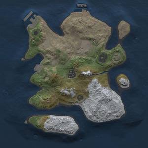 Thumbnail Rust Map: Procedural Map, Size: 2500, Seed: 203203425, 9 Monuments