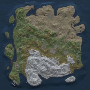 Thumbnail Rust Map: Procedural Map, Size: 4250, Seed: 1210274414, 19 Monuments