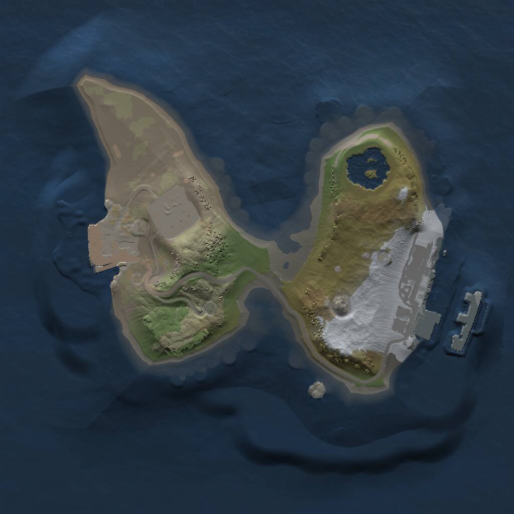 Rust Map: Procedural Map, Size: 1250, Seed: 232680515, 2 Monuments