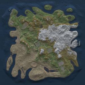 Thumbnail Rust Map: Procedural Map, Size: 4000, Seed: 656831640, 18 Monuments