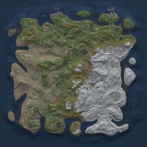 Thumbnail Rust Map: Procedural Map, Size: 4250, Seed: 25648946, 19 Monuments