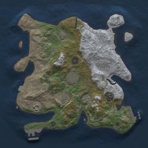 Thumbnail Rust Map: Procedural Map, Size: 3000, Seed: 319198494, 14 Monuments