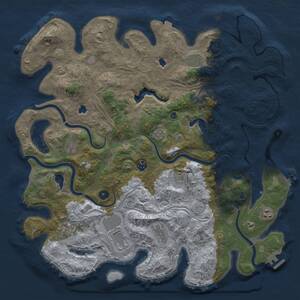 Thumbnail Rust Map: Procedural Map, Size: 4500, Seed: 1145626006, 15 Monuments