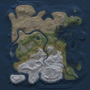 Thumbnail Rust Map: Procedural Map, Size: 3500, Seed: 1855232001, 15 Monuments