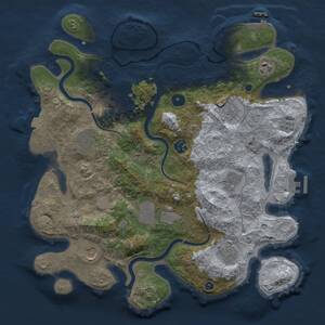 Thumbnail Rust Map: Procedural Map, Size: 3750, Seed: 2024080, 16 Monuments