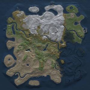 Thumbnail Rust Map: Procedural Map, Size: 4500, Seed: 759048674, 15 Monuments