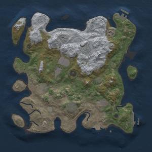 Thumbnail Rust Map: Procedural Map, Size: 3500, Seed: 2042790329, 14 Monuments