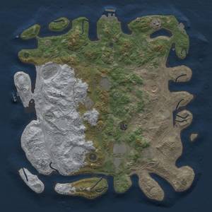 Thumbnail Rust Map: Procedural Map, Size: 4250, Seed: 1894434925, 18 Monuments