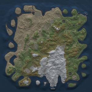 Thumbnail Rust Map: Procedural Map, Size: 4500, Seed: 1421786444, 19 Monuments