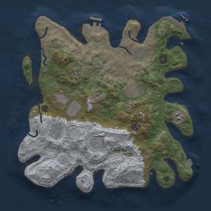 Thumbnail Rust Map: Procedural Map, Size: 3500, Seed: 1258169100, 16 Monuments