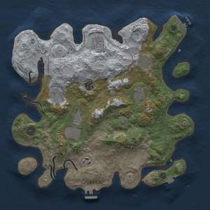 Thumbnail Rust Map: Procedural Map, Size: 3500, Seed: 1157440103, 15 Monuments