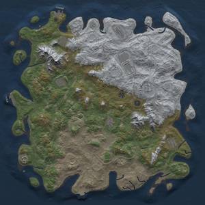 Thumbnail Rust Map: Procedural Map, Size: 5000, Seed: 65012335, 19 Monuments