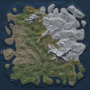 Thumbnail Rust Map: Procedural Map, Size: 5000, Seed: 10030, 19 Monuments