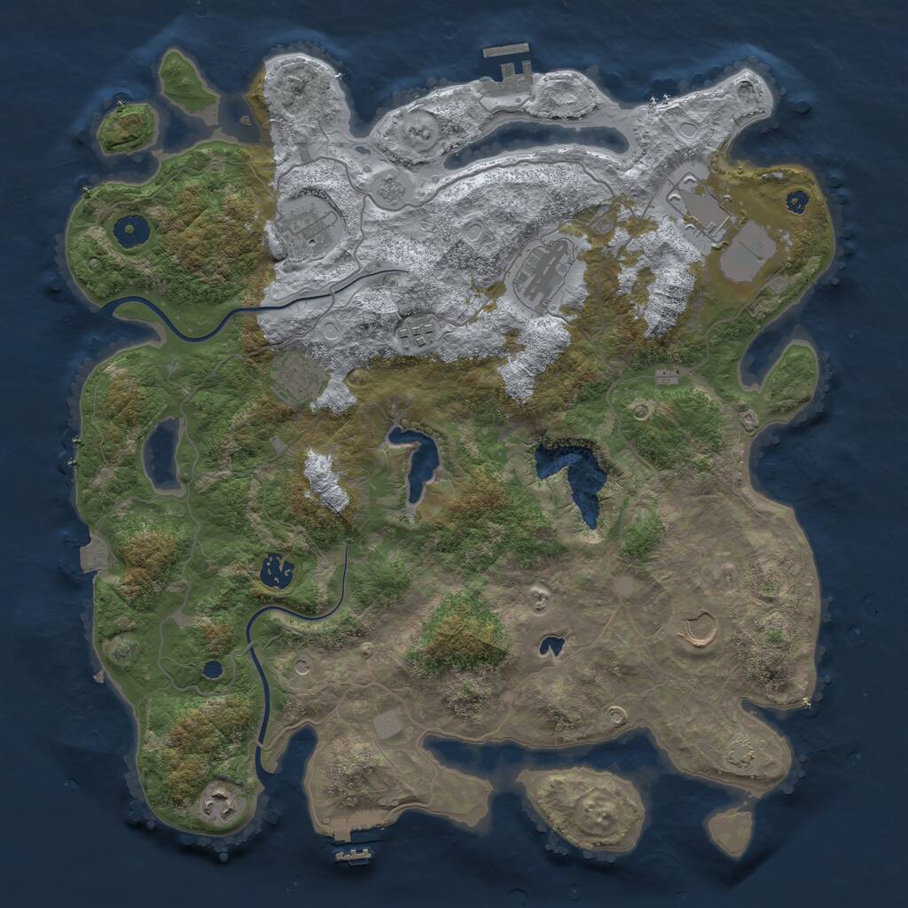 Rust Map: Procedural Map, Size: 4000, Seed: 1538592779, 14 Monuments