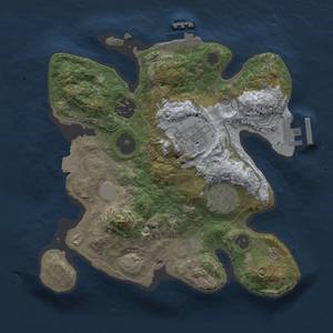 Thumbnail Rust Map: Procedural Map, Size: 2500, Seed: 813482239, 10 Monuments