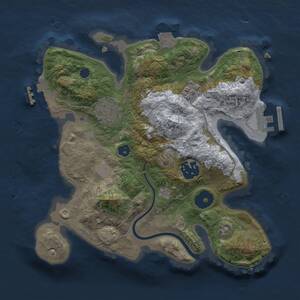 Thumbnail Rust Map: Procedural Map, Size: 2500, Seed: 813482239, 7 Monuments