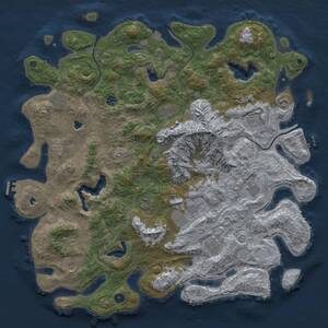 Thumbnail Rust Map: Procedural Map, Size: 5000, Seed: 1082024, 17 Monuments