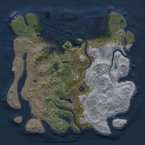 Thumbnail Rust Map: Procedural Map, Size: 4000, Seed: 1824, 15 Monuments