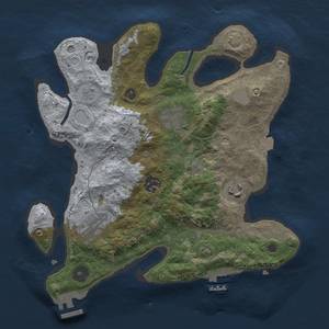 Thumbnail Rust Map: Procedural Map, Size: 3000, Seed: 1858974773, 12 Monuments