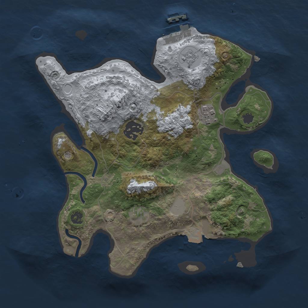 Rust Map: Procedural Map, Size: 2500, Seed: 139, 7 Monuments