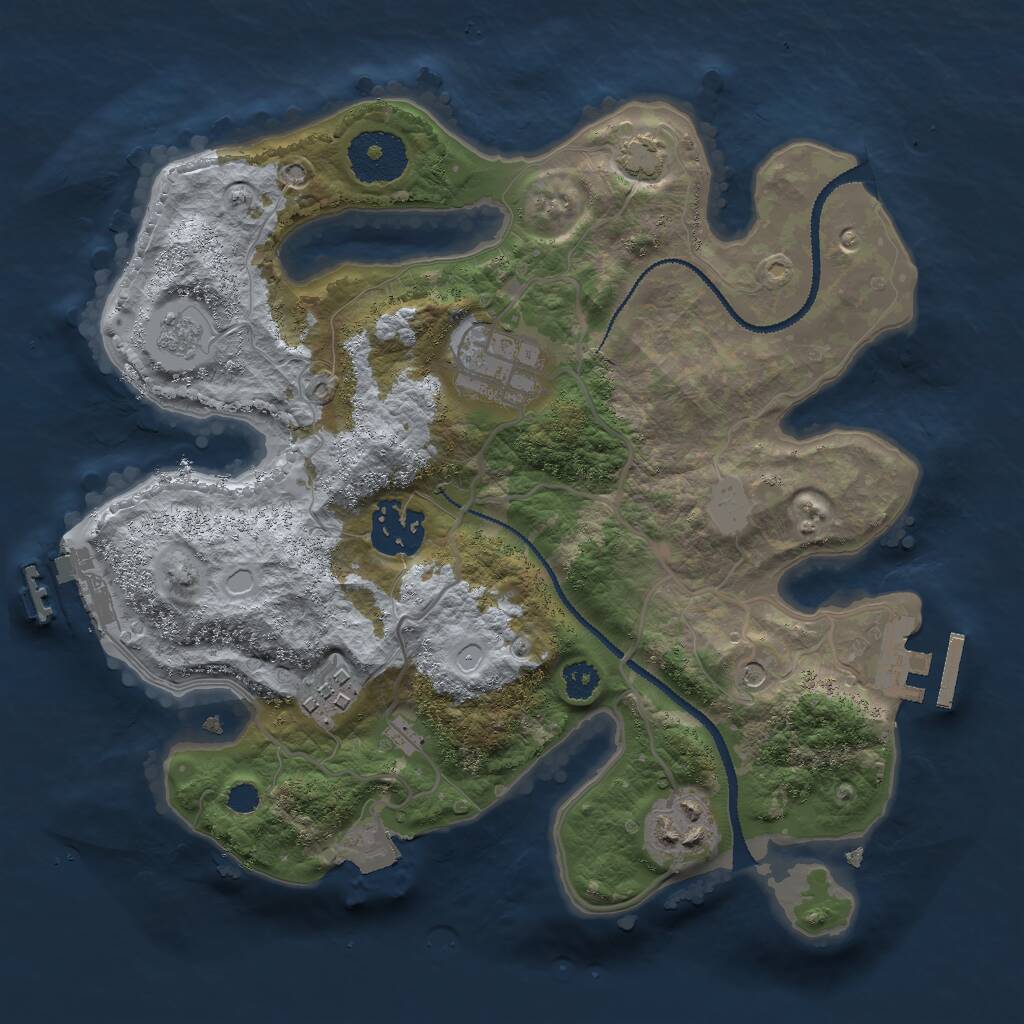 Rust Map: Procedural Map, Size: 2750, Seed: 4723, 10 Monuments