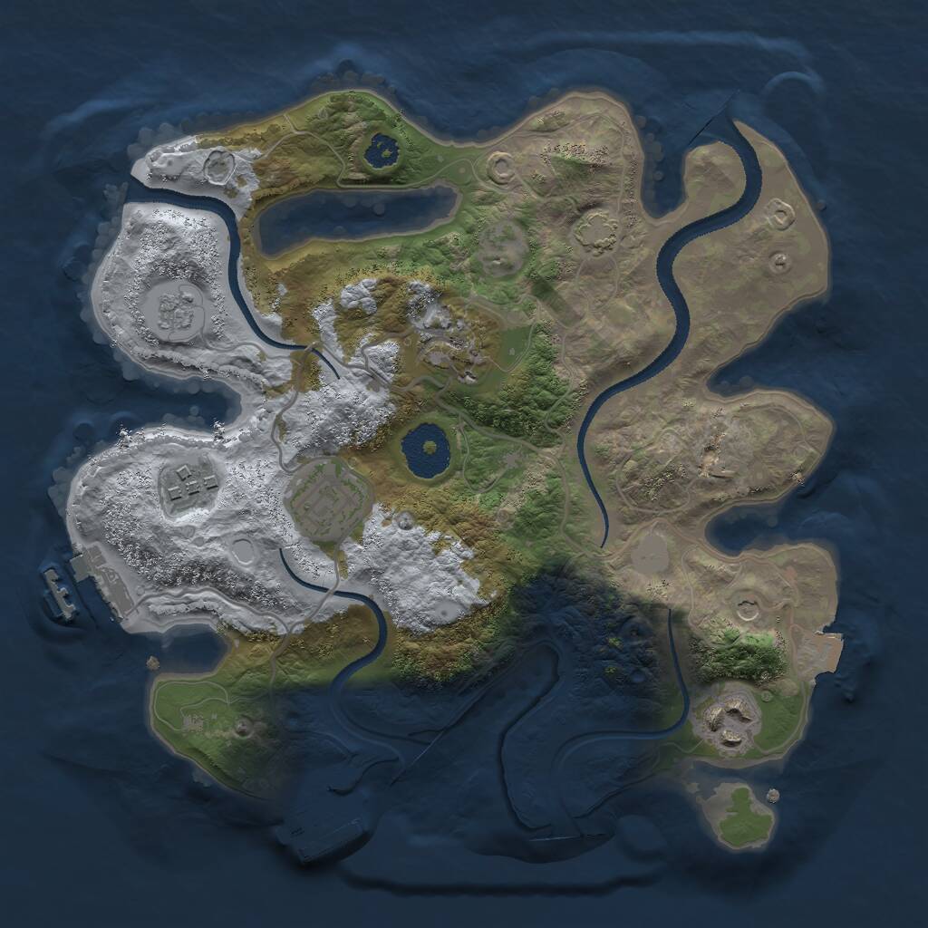 Rust Map: Procedural Map, Size: 2750, Seed: 4723, 10 Monuments
