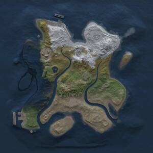 Thumbnail Rust Map: Procedural Map, Size: 2500, Seed: 2039354208, 7 Monuments