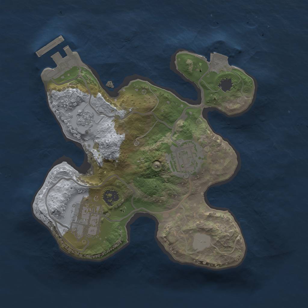 Rust Map: Procedural Map, Size: 2000, Seed: 1864043753, 7 Monuments