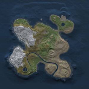 Thumbnail Rust Map: Procedural Map, Size: 2000, Seed: 1864043753, 4 Monuments