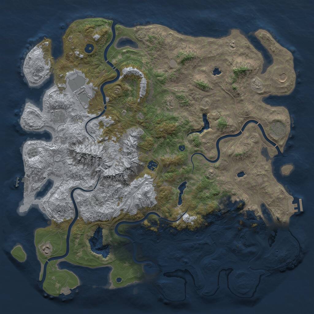 Rust Map: Procedural Map, Size: 5000, Seed: 1542663102, 15 Monuments