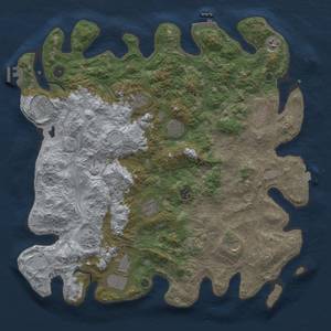 Thumbnail Rust Map: Procedural Map, Size: 4500, Seed: 360, 19 Monuments