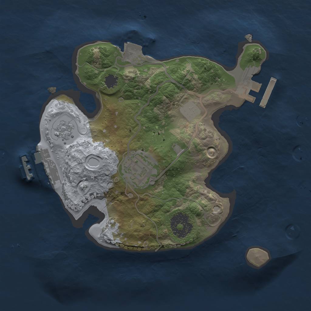 Rust Map: Procedural Map, Size: 2000, Seed: 1746364112, 7 Monuments