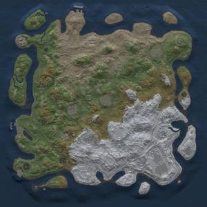 Thumbnail Rust Map: Procedural Map, Size: 4500, Seed: 1911318, 19 Monuments