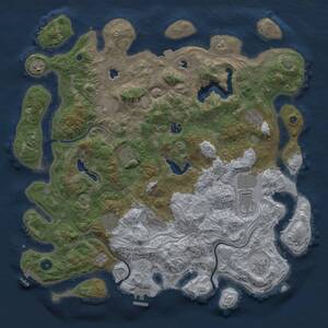 Thumbnail Rust Map: Procedural Map, Size: 4500, Seed: 1911318, 15 Monuments