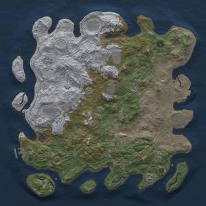 Thumbnail Rust Map: Procedural Map, Size: 4356, Seed: 13525, 18 Monuments