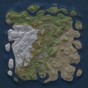 Thumbnail Rust Map: Procedural Map, Size: 4250, Seed: 642830316, 19 Monuments