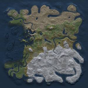 Thumbnail Rust Map: Procedural Map, Size: 4500, Seed: 1759634471, 16 Monuments