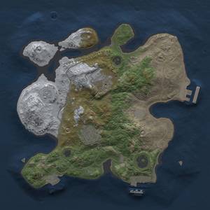 Thumbnail Rust Map: Procedural Map, Size: 2500, Seed: 385634583, 9 Monuments