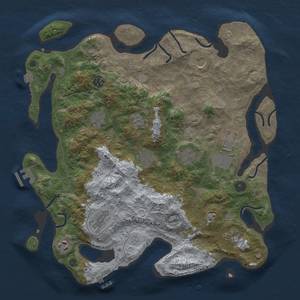 Thumbnail Rust Map: Procedural Map, Size: 4000, Seed: 934156217, 18 Monuments