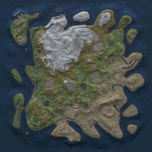 Thumbnail Rust Map: Procedural Map, Size: 3800, Seed: 12333432, 17 Monuments