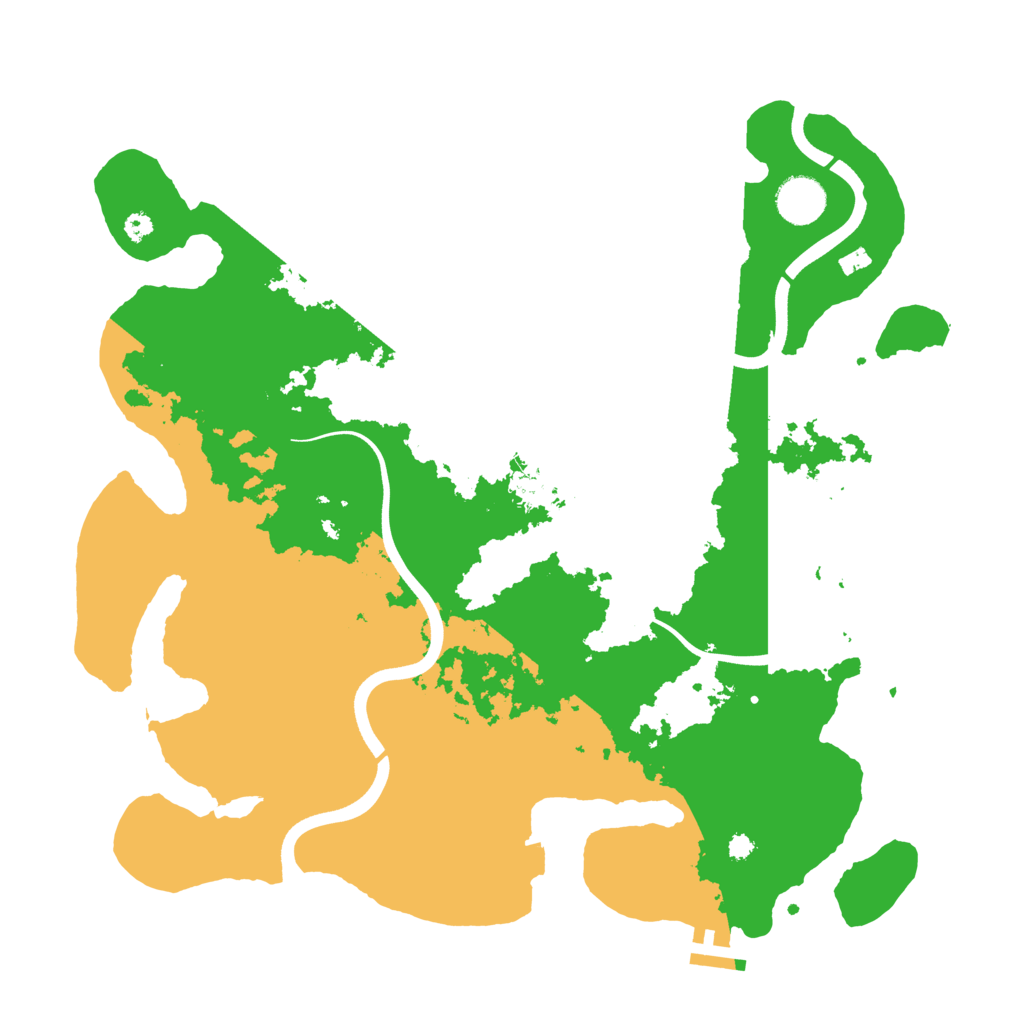 Biome Rust Map: Procedural Map, Size: 3700, Seed: 4177740