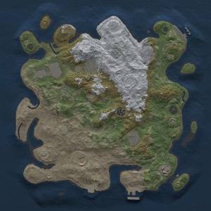 Thumbnail Rust Map: Procedural Map, Size: 3700, Seed: 4177740, 17 Monuments